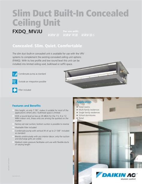 Slim Concealed Ceiling Unit Ultimate Air