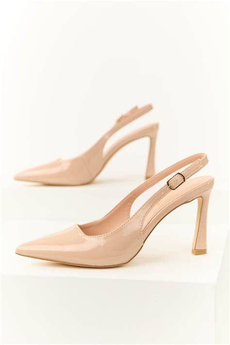 slingback heels nude