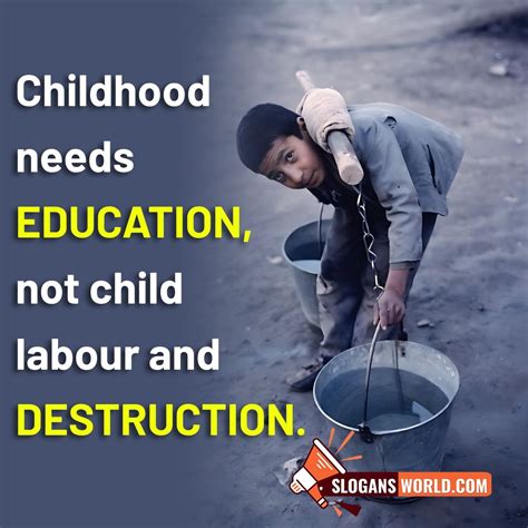 slogan on child labour