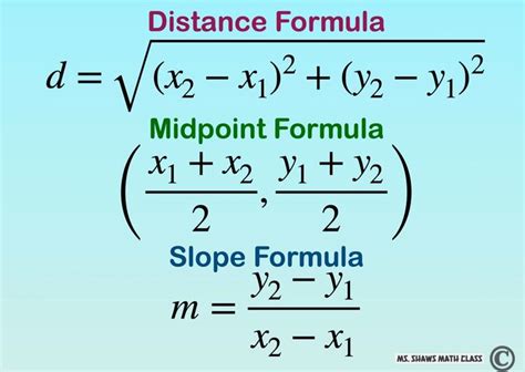 slope distance midpoint unit 2 lesson 1