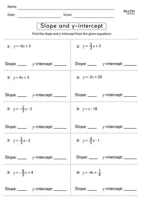 slopes and intercepts answer key punchline
