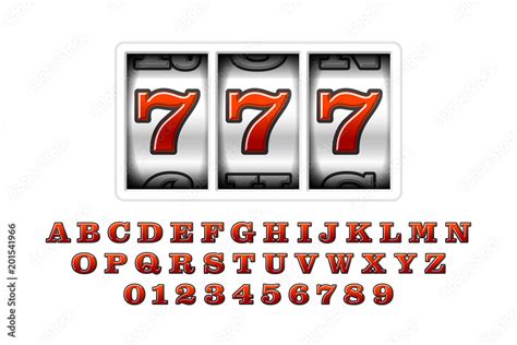slot machine 7 font