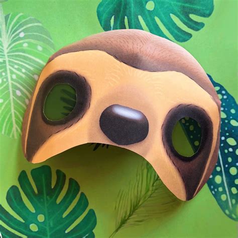 sloth mask template