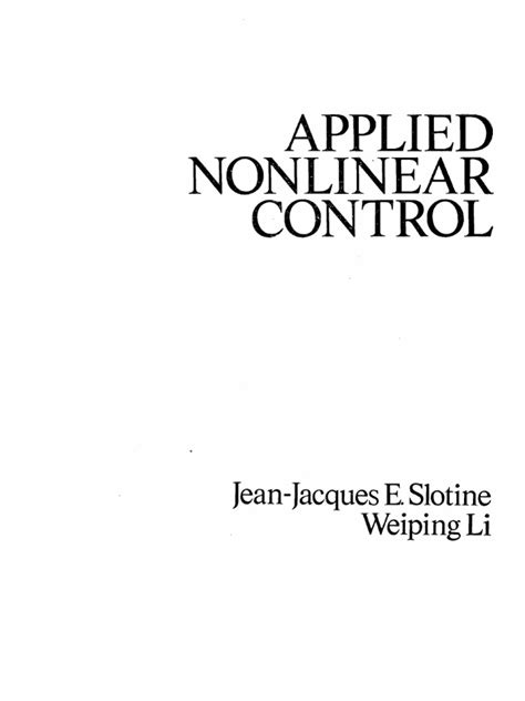Download Slotine Nonlinear Control Solution Exercise 