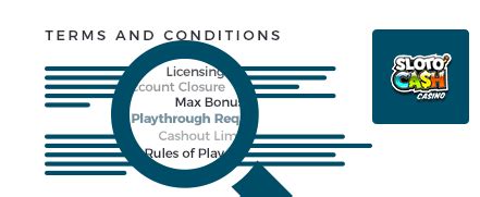 slotocash terms and conditions