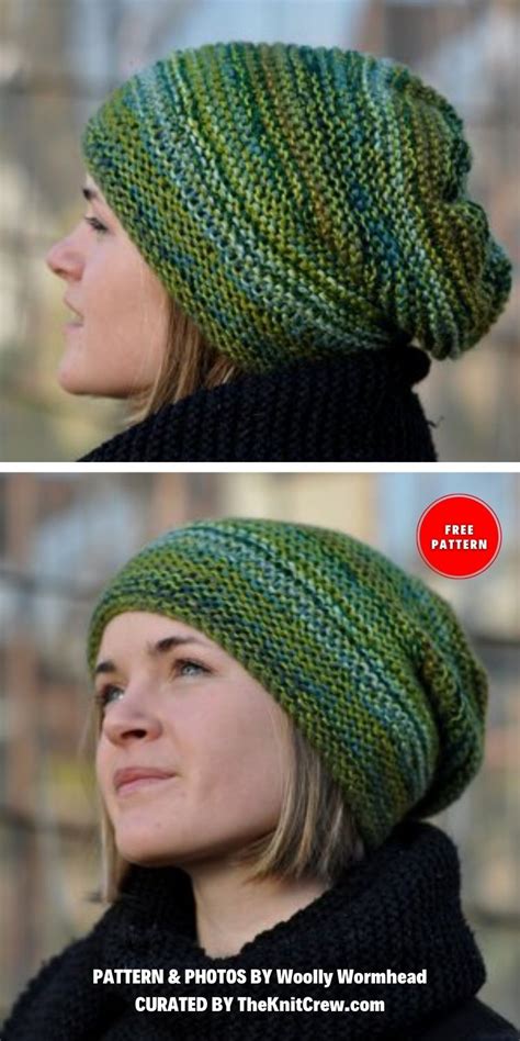 Slouch Hat Knitting Pattern Circular Needles