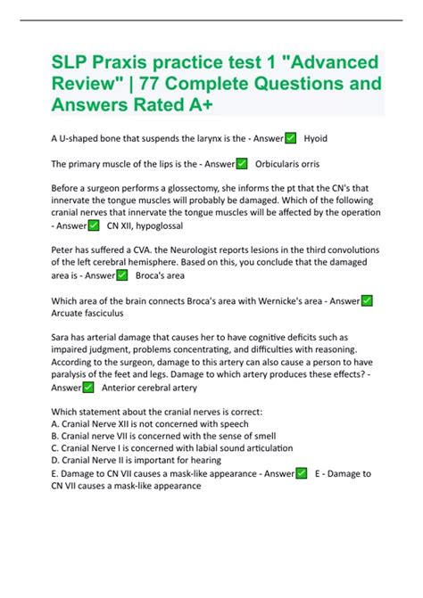 Slp Praxis Practice Test