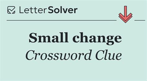 Small Change Crossword