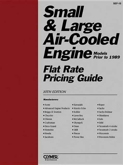 Read Small Engine Flat Rate Pricing Guide 