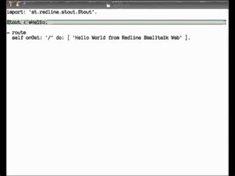 smalltalk Tutorial => Hello World in Smalltalk