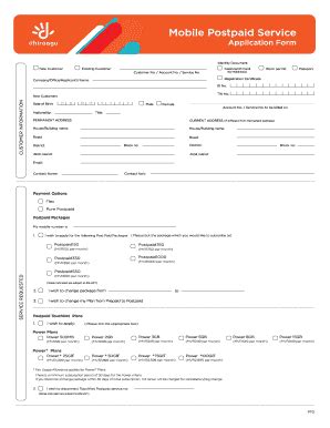 smart postpaid application form