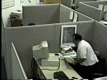 The Greatest Angry Gamers Smashes His own Computer Screen with keyboard on  Make a GIF