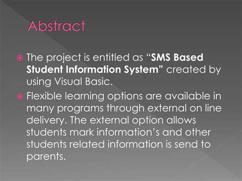 sms based student information system java project