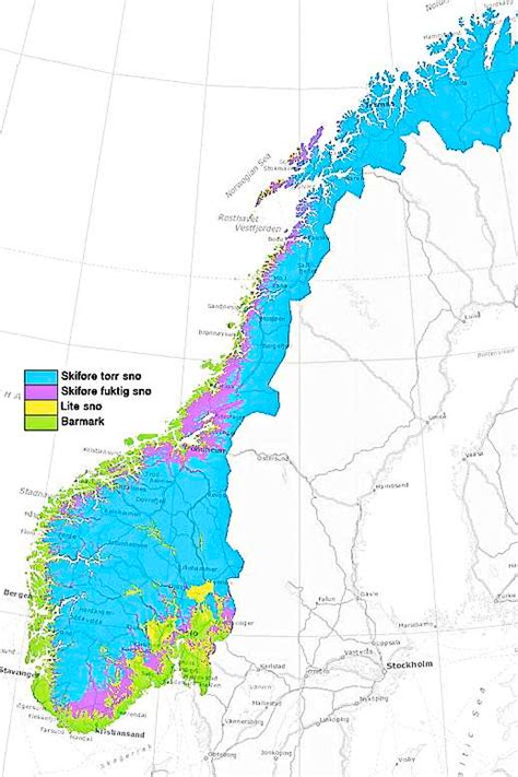 snødybde norge kart