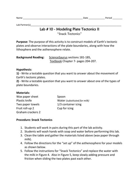 Snack Tectonics Lab Worksheet And Emotions Worksheets Super Harcourt Science Grade 2 Worksheets - Harcourt Science Grade 2 Worksheets
