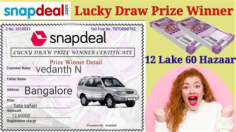 snapdeal online lucky draw winner name