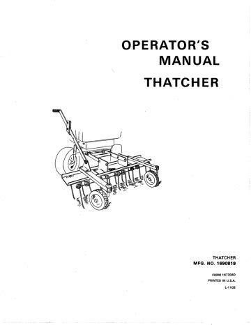 Read Online Snapper Thatcher User Guide 