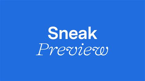 Sneak Previews Nyt