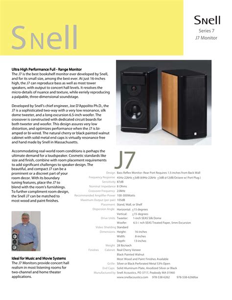 Full Download Snell J7 User Guide 