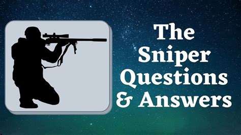 Full Download Sniper Questions And Answers 