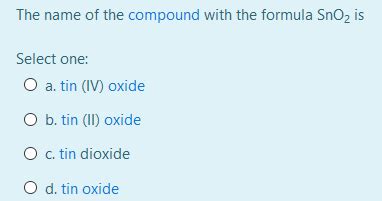 Sno2 Compound Name