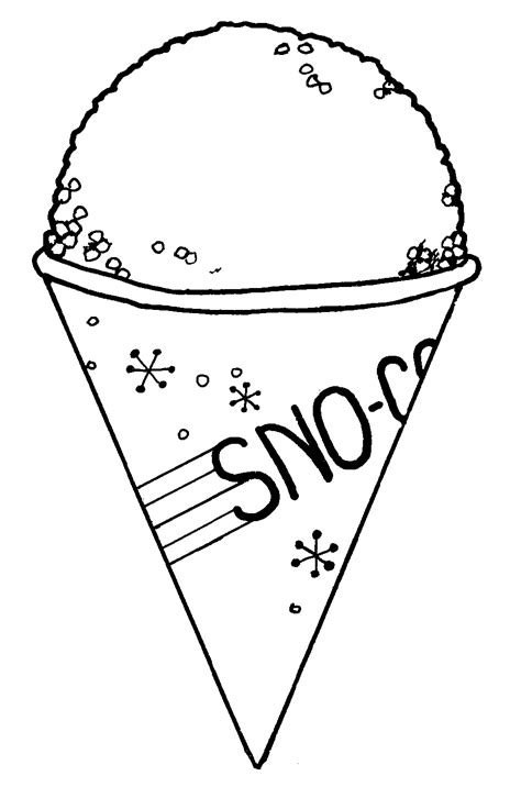 Snow Cone Coloring Page Greatestcoloringbook Com Snow Cone Coloring Pages - Snow Cone Coloring Pages