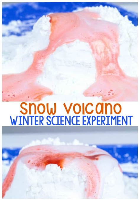 Snow Volcano Fun Winter Science Experiment For Kids Preschool Winter Science Experiments - Preschool Winter Science Experiments