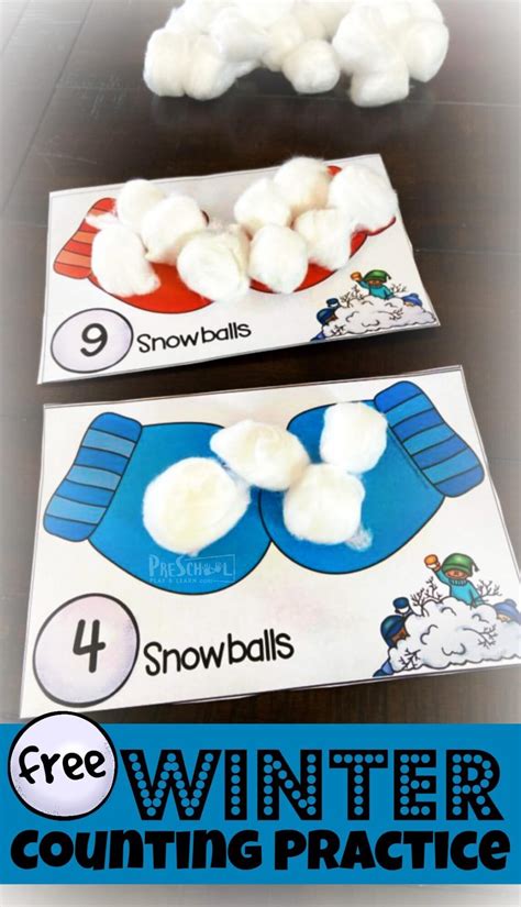 Snowball Counting To 10 Printable Winter Activities For Snow Worksheets Preschool - Snow Worksheets Preschool