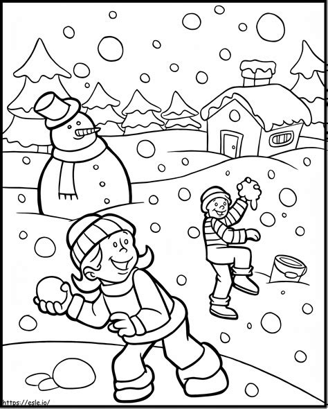 Snowball Fight Raquo Coloring Pages Surfnetkids Snowball Fight Coloring Pages - Snowball Fight Coloring Pages