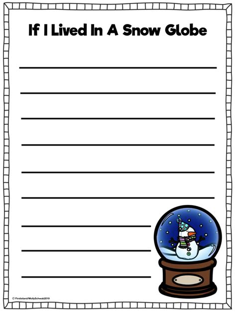 Snowglobe Writing Paper Teaching Resources Tpt Snow Globe Writing Paper - Snow Globe Writing Paper