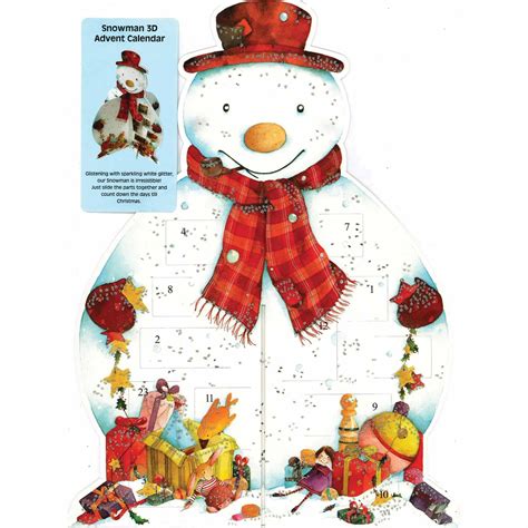 snowman 3d advent calendar