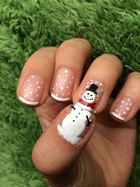 snowman nail art - Pinterest