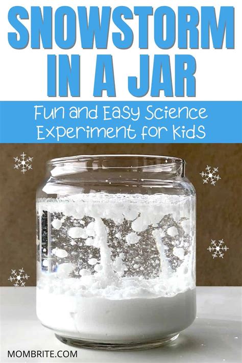 Snowstorm In A Jar Experiment Easy Winter Science Preschool Winter Science Experiments - Preschool Winter Science Experiments
