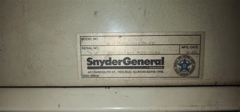 snyder general gug070a012n