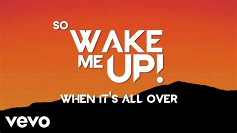 So Wake Me Up When It's All Over Song