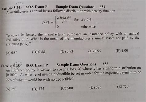 Soa P Practice Exam