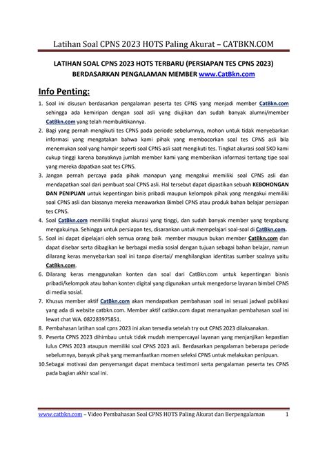 Soal Cpns