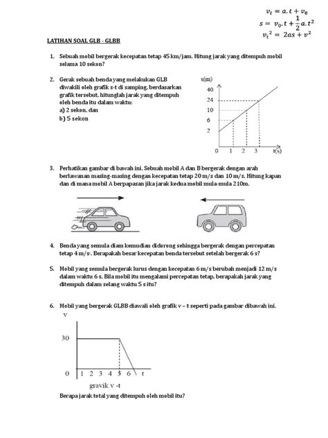 soal glbb | 10 Contoh Soal Gerak Lurus Berubah Beraturan