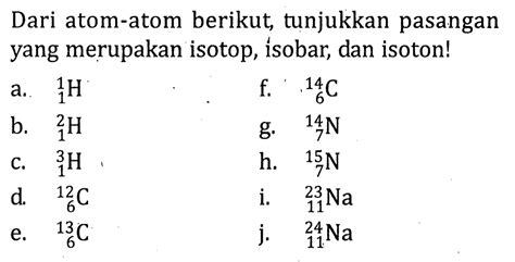 soal isotop isoton isobar | Modul Rumus Soal Isotop Isoton Isobar dan