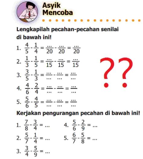 Soal Pecahan Kelas 5