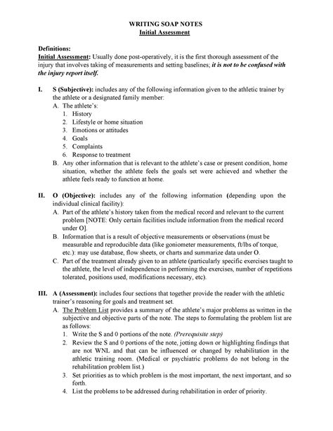 Soap Note For Hand Immobilization Splint