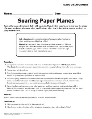 Soaring Science Test Paper Planes With Different Drag Paper Plane Science Experiments - Paper Plane Science Experiments