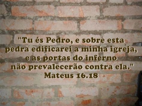 Sobre Esta Pedra Edificarei A Minha Igreja