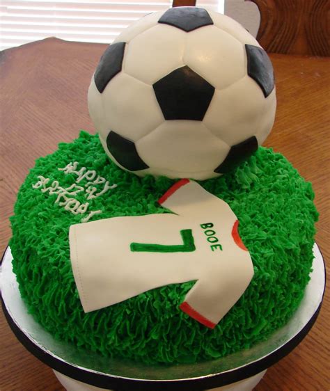 soccer ball on cake