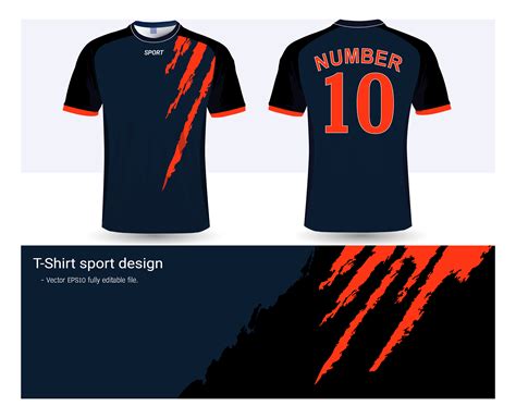 Soccer Jersey Sport T Shirt Design Mockup For Contoh Jersey Futsal - Contoh Jersey Futsal