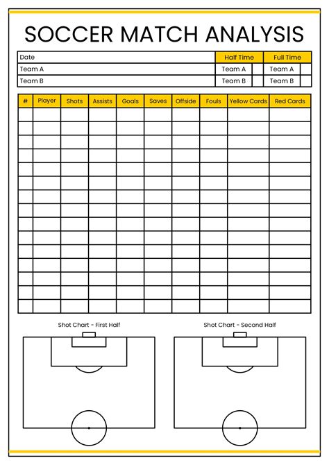 Soccer Player Match Analysis Template