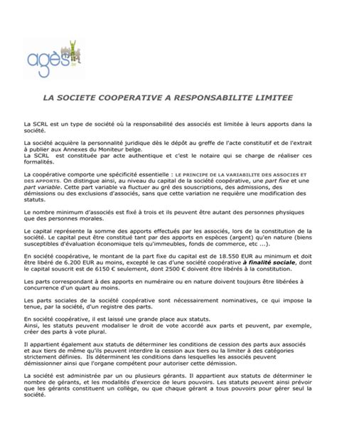 société coopérative à responsabilité limitée - English translation ...