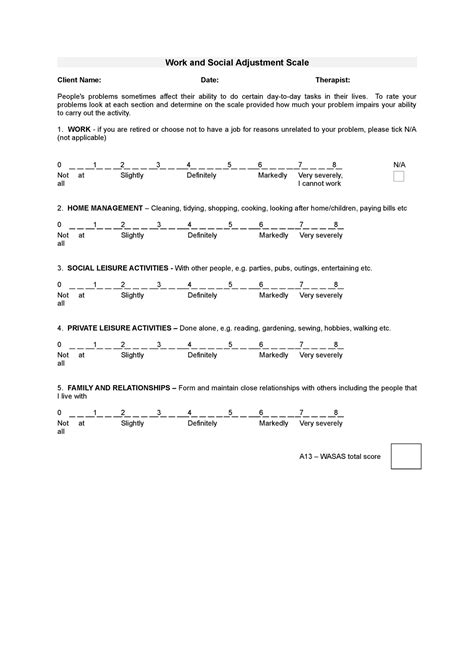 Social Adjustment Scale