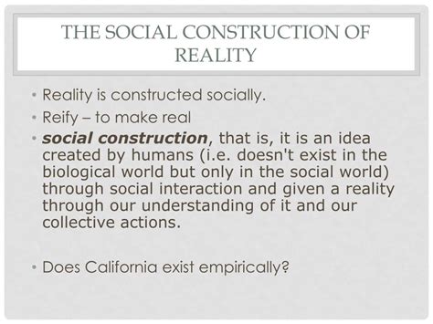 Social Construction Of Reality