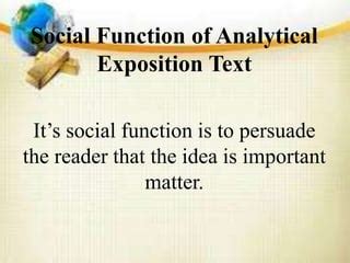 Social Function Analytical Exposition